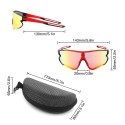 Cycling Glasses with 2 Interchangeable Lenses UV400 Sports Sunglasses MTB Road Bike Glasses for Men Women Running Driving Fishing Baseball Golf