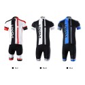 Men Breathable Quick Dry Comfortable Short Sleeve Jersey + Padded Shorts Cycling Clothing Set Riding Sportswear